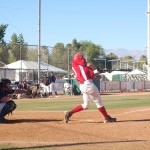 Keith Castillo follows through on his fourth inning home-run