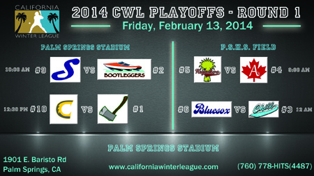 CWL Playoff Schedule – Round 2 (2/14/14)