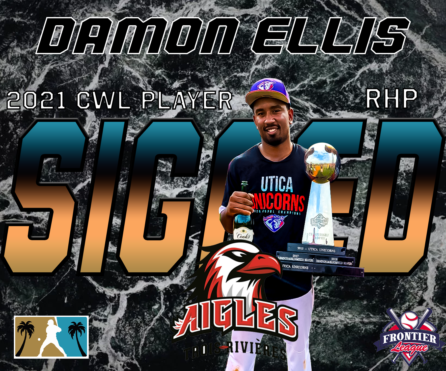 2021 RHP Ellis Signed by Trois Rivieres